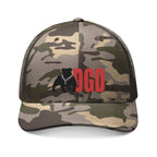 Camouflage Trucker Hat with Embroidered Bear Design, Outdoor Cap, Hunting Hat, Casual Wear, Gifts for Him, Stylish Headwear
