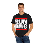 Run Dawg Garment-Dyed Unisex T-shirt, Casual Graphic Tee, Sports Apparel, Gift for Runners, Fitness Clothing, Everyday Wear