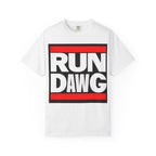 Run Dawg Garment-Dyed Unisex T-shirt, Casual Graphic Tee, Sports Apparel, Gift for Runners, Fitness Clothing, Everyday Wear