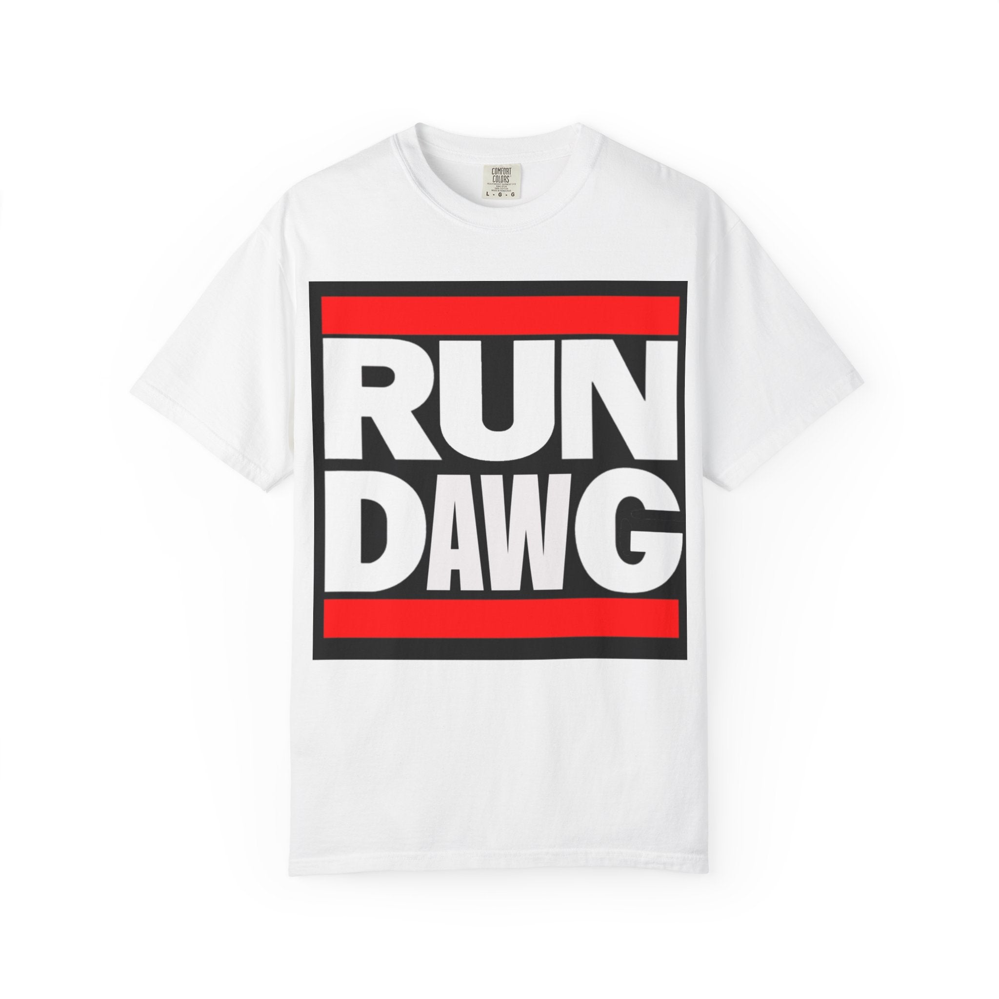 Run Dawg Garment-Dyed Unisex T-shirt, Casual Graphic Tee, Sports Apparel, Gift for Runners, Fitness Clothing, Everyday Wear