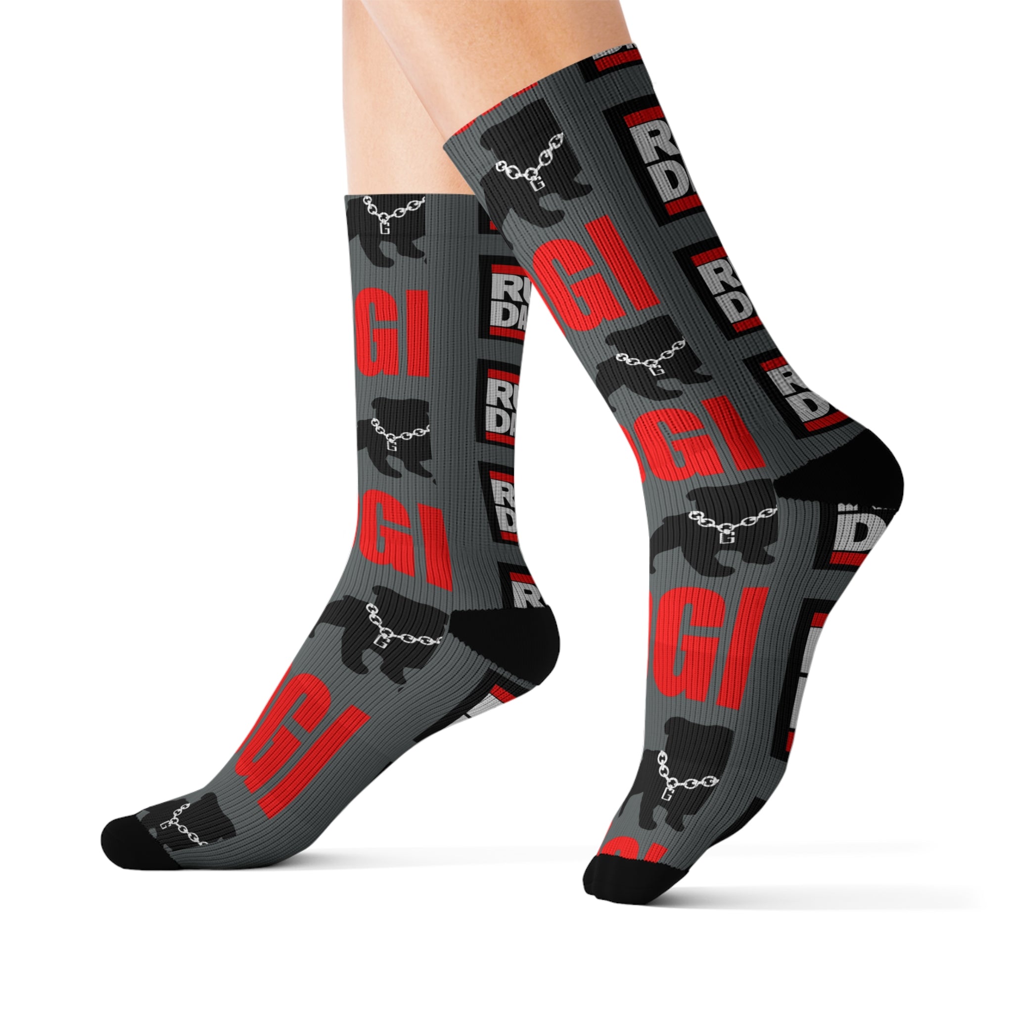 Bold Graphic Socks for Dog Lovers | Unique Canine-Themed Gift, Fun Footwear for Pet Owners, Trendy Sublimated Socks for Every Occasion