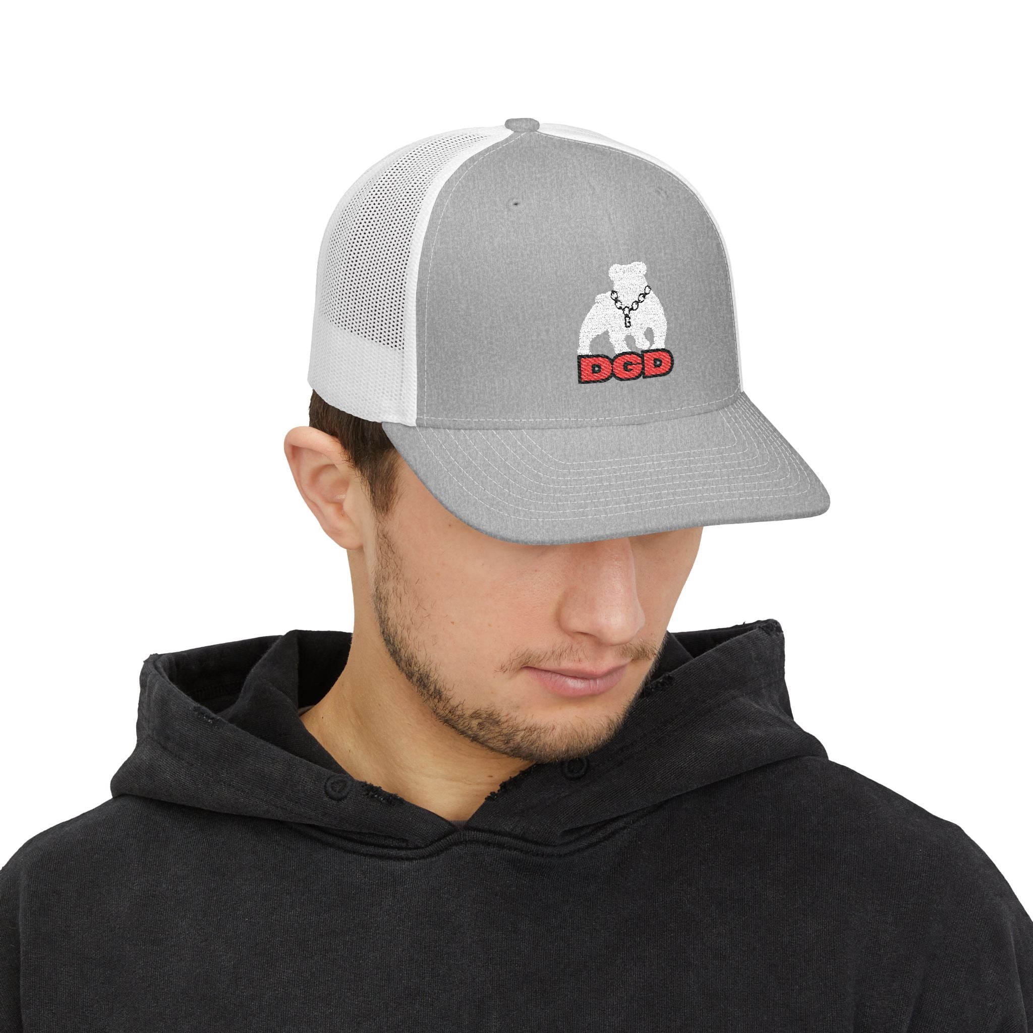 Paw-sitive Vibes Snapback Trucker Cap - Fun Dog Lover Hat, Dog Dad Gift, Outdoor Cap, Casual Wear, Embroidered Fashion