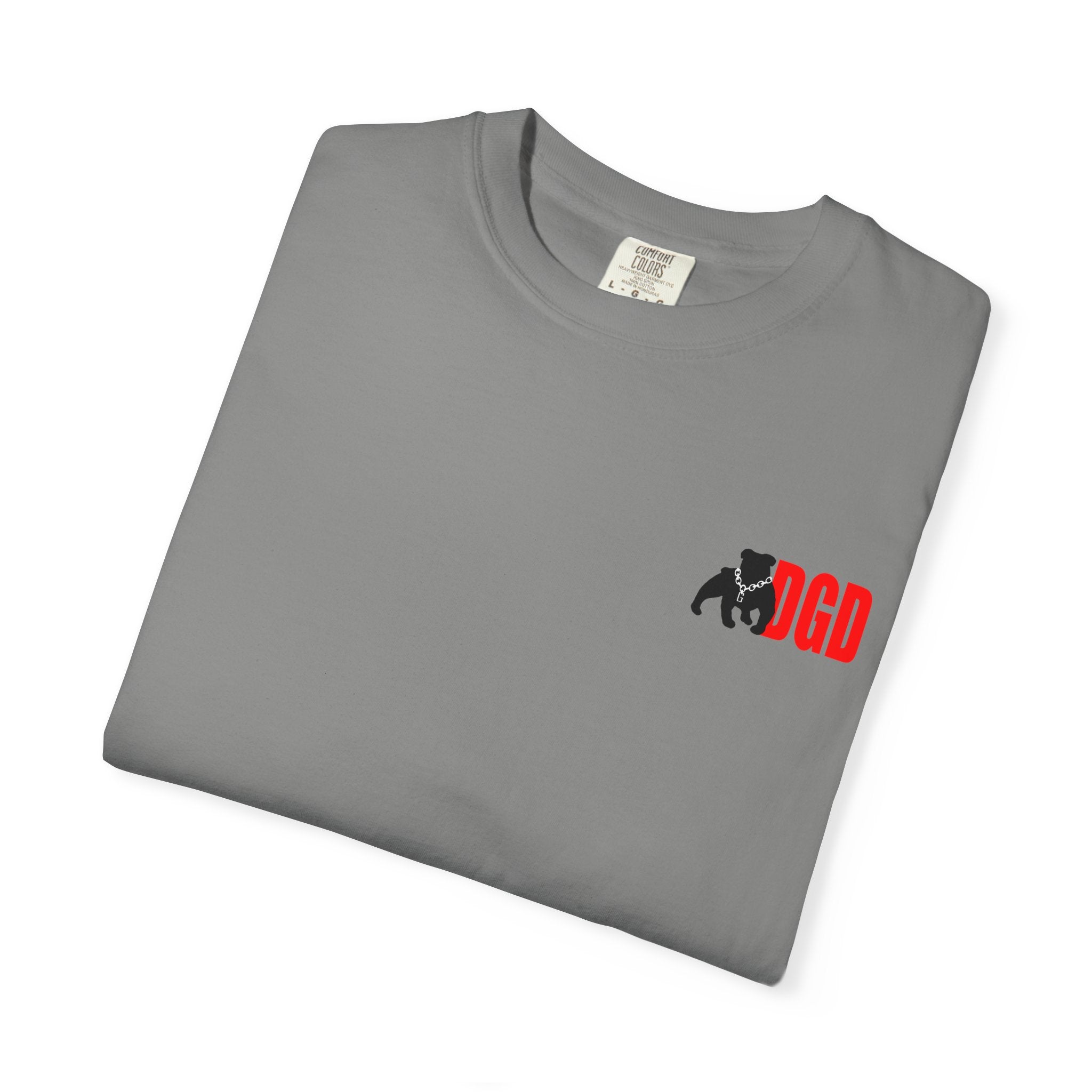 Garment-Dyed Unisex T-Shirt with Bold Logo, Casual Tee, Cool Graphic Top, Perfect for Everyday Wear, Gift for Him/Her, Summer Fashion