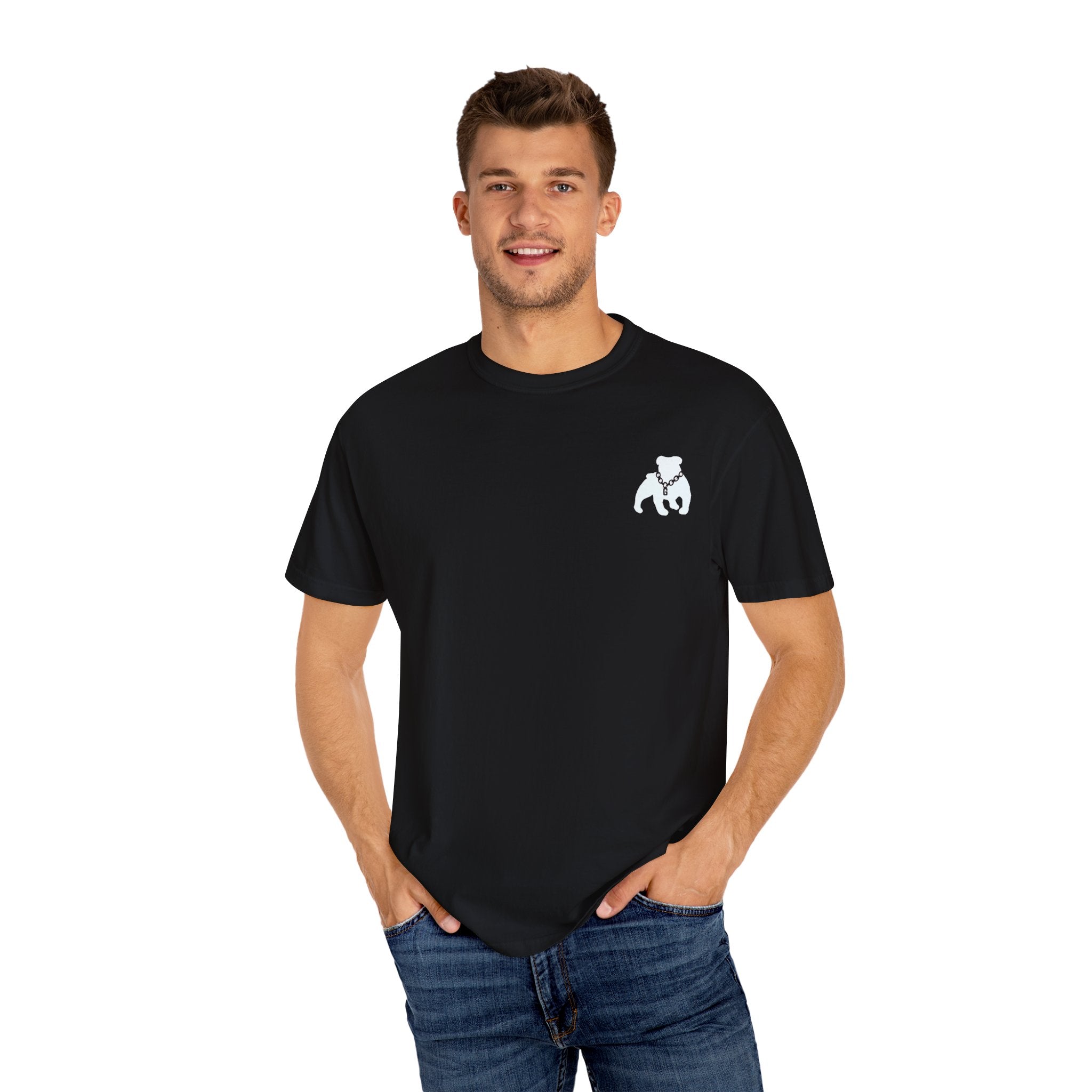 Unisex Garment-Dyed T-shirt, Straight Outta Georgia Tee, Georgia Pride Shirt, Gift for Southerners, Casual Wear, Retro Graphic Tee