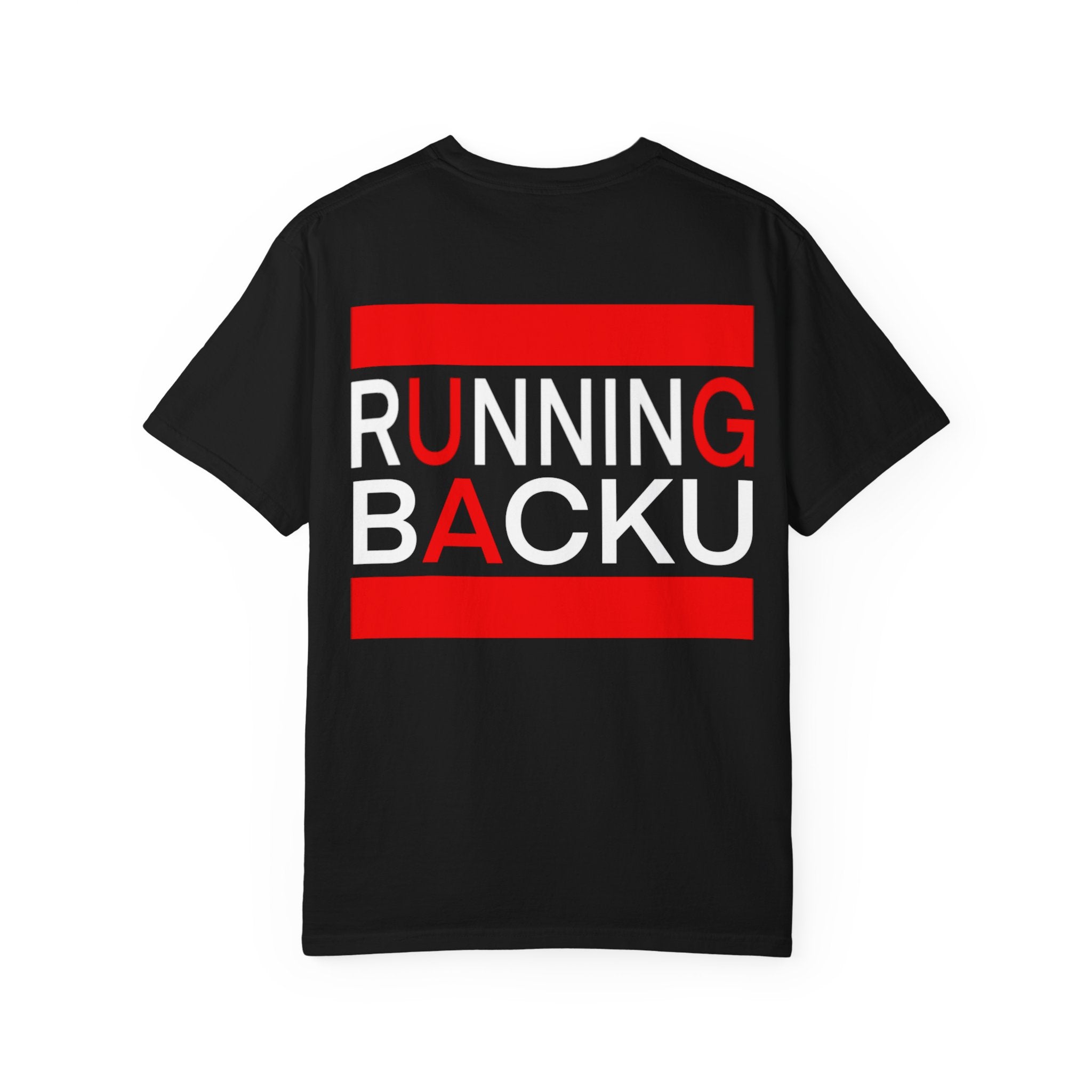 Unisex Garment-Dyed T-Shirt: Running Backu, Casual W l ear, Sports Apparel, Gift for Athletes, Everyday Style