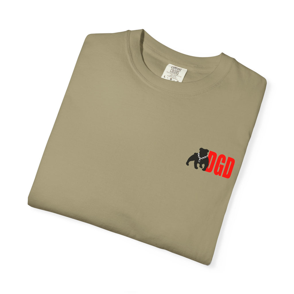 Garment-Dyed Unisex T-Shirt with Bold Logo, Casual Tee, Cool Graphic Top, Perfect for Everyday Wear, Gift for Him/Her, Summer Fashion