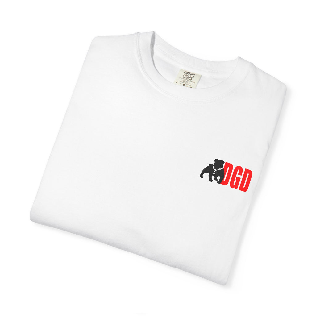 Garment-Dyed Unisex T-Shirt with Bold Logo, Casual Tee, Cool Graphic Top, Perfect for Everyday Wear, Gift for Him/Her, Summer Fashion